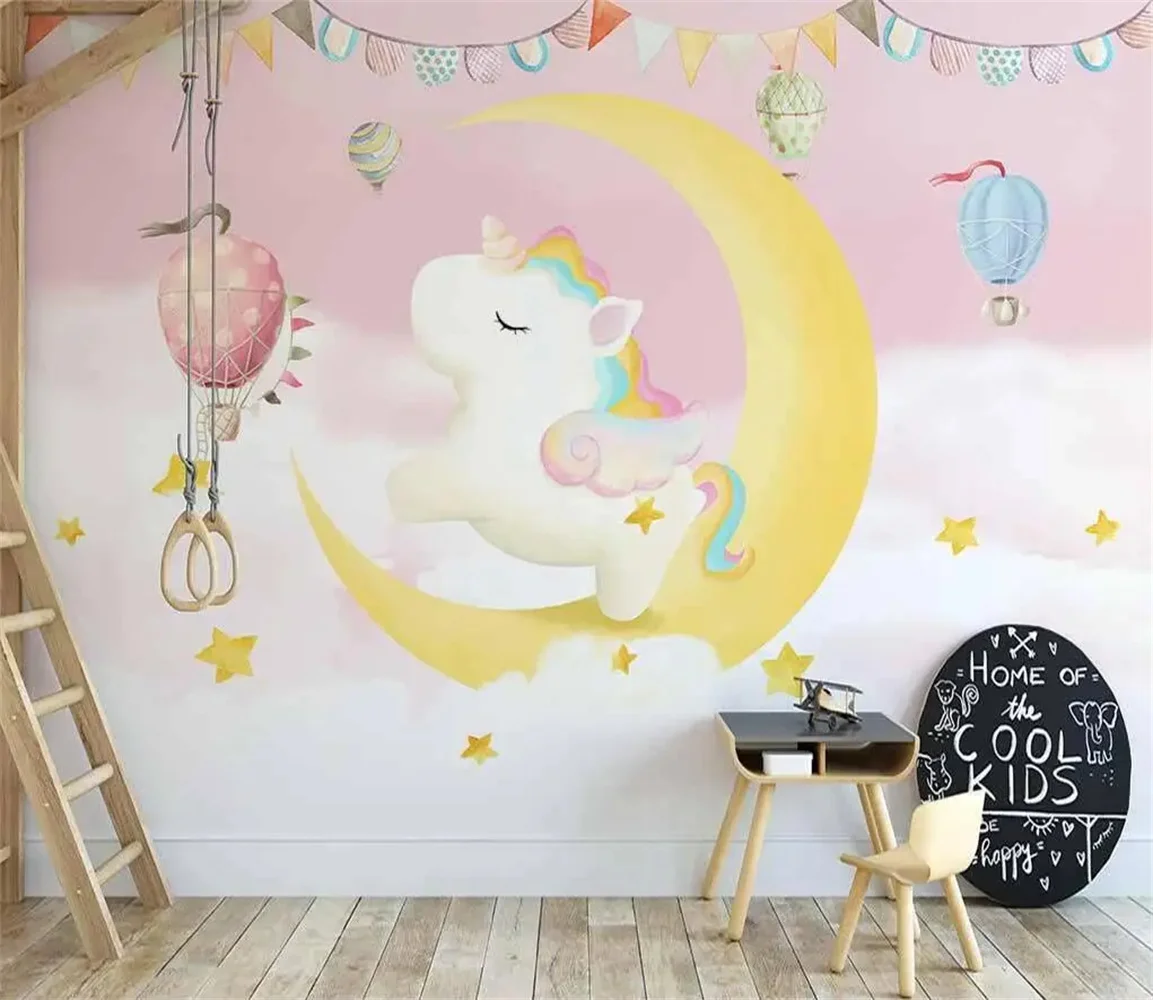 customized cartoon mural wall paper for Children's room wall cloth environmentally friendly boys' bedroom background Room decor