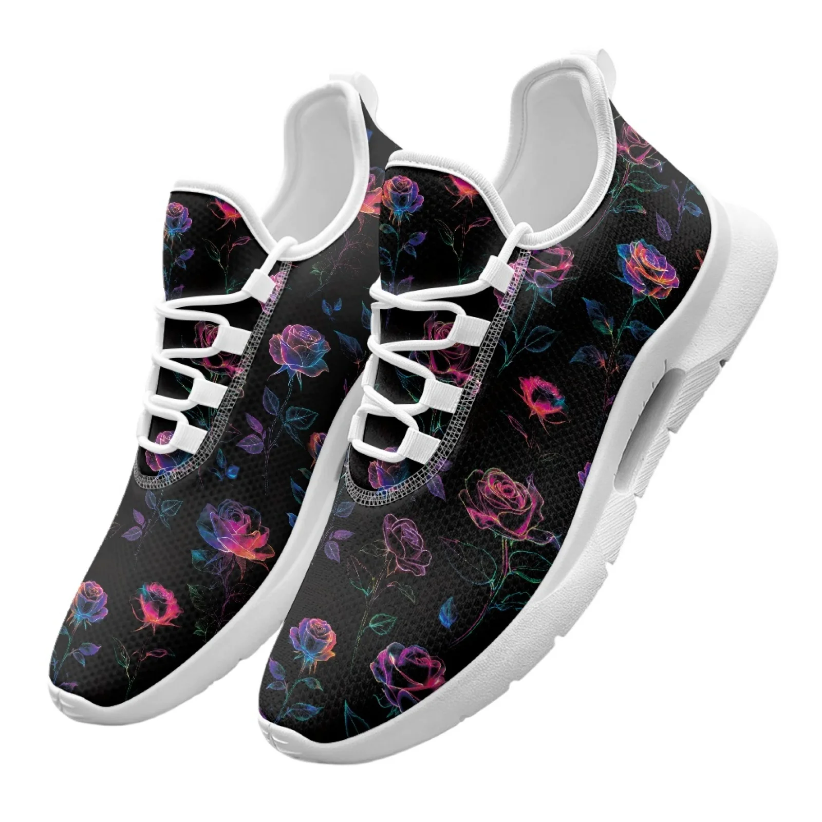 XIXIRIMIDO Lace-up Casual Shoes Mens Sneakers Comfortable Mesh Breathable Walking Shoes Women's Lightweight Sneaker Soft Rose
