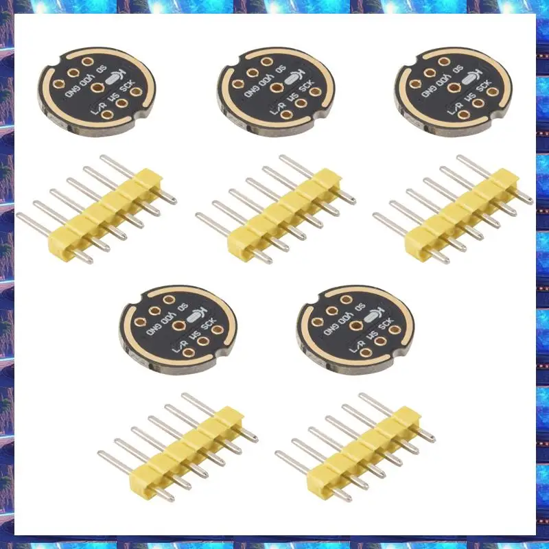 2025 5 pezzi INMP441 modulo microfono omnidirezionale MEMS supporto interfaccia I2S ad alta precisione a bassa potenza ESP32,5 pezzi INMP441 Omnid