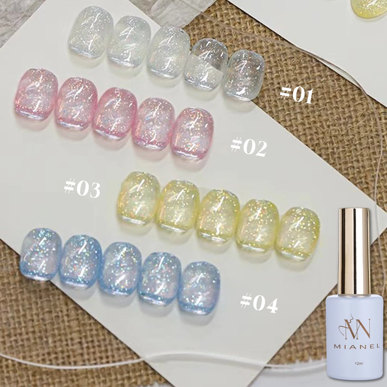 12ML 1pcs Summer Nails Nail Art Cassie Micro Honey Glitter Gel Nail Polish Popular Blue White Pink Nail Polish Nail Supplies
