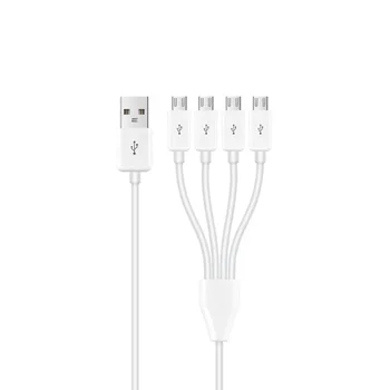 Cavo di ricarica Splitter da Micro USB a USB a 4 porte da 0.5M per Tablet Smartphone