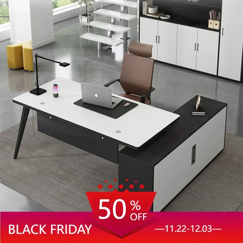 

Charge Boss Office Desks Combination Manager Modern Simplicity Office Desks Italian Mesa Escritorio Working Equipment QF50OD