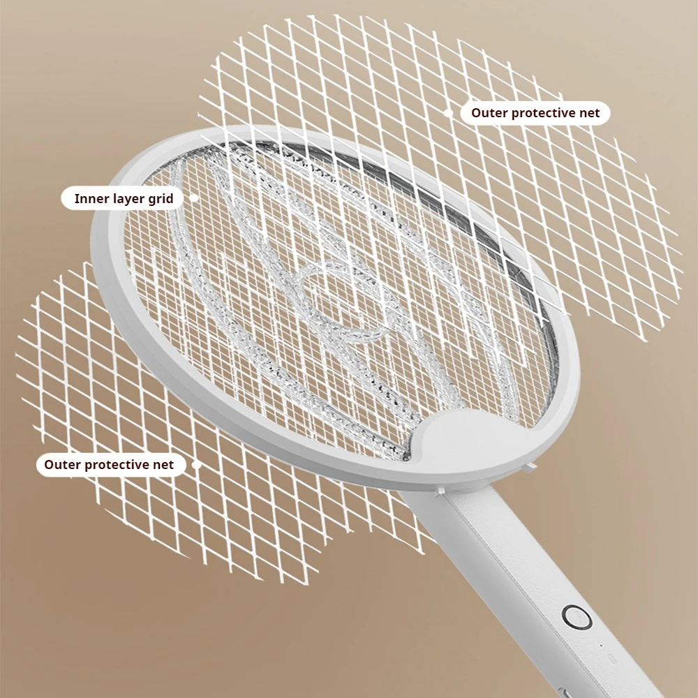 Foldable USB Charging Electric Mosquito Swatter Mosquito Killer Lamp With UV Light Handheld Insect Bug Zapper For Bedroom Summer