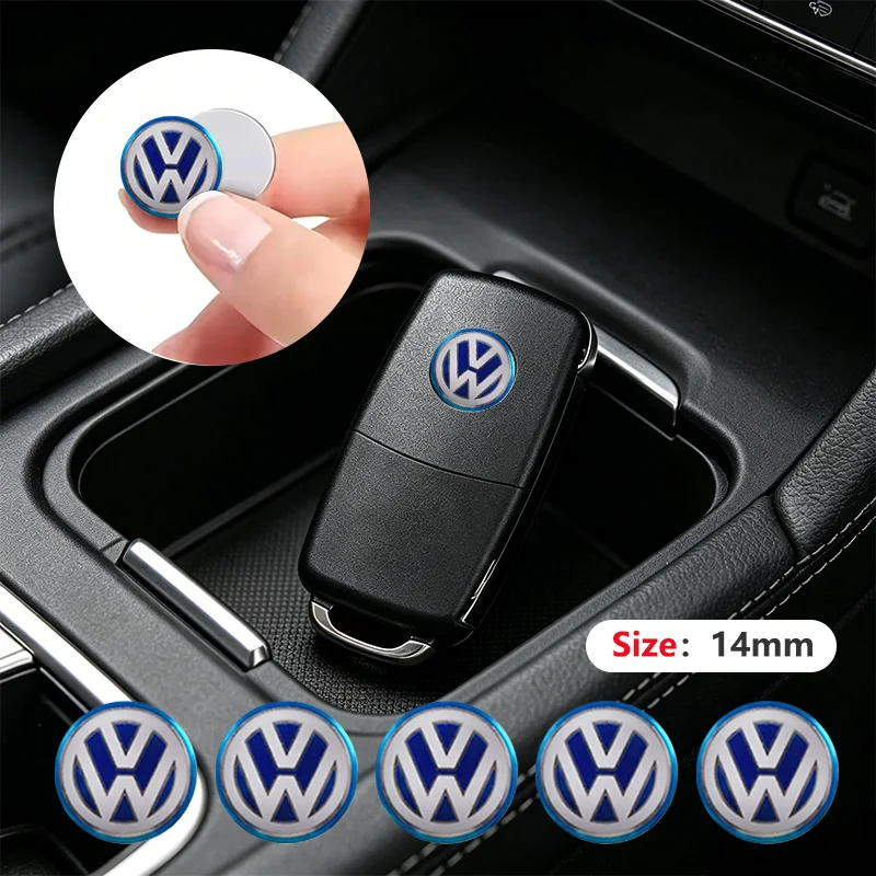 Emblemas de repuesto para llaves de coche, pegatinas para llaves de coche Volkswagen VW Polo Passat B5 B6 B7 Golf 4 5 6 Tiguan Jetta CC T5 Touran, 14/11mm