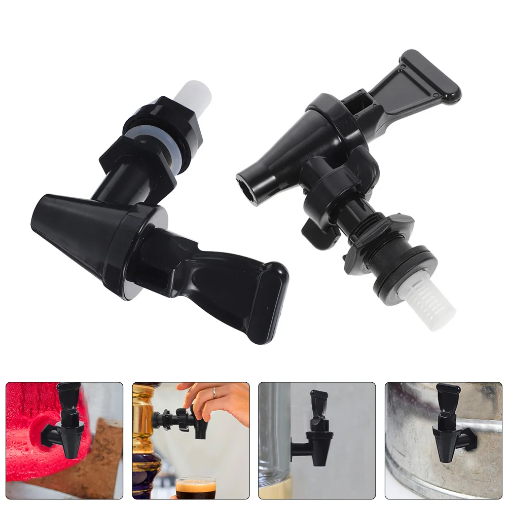 

2pcs Stainless Steel Drink Dispenser Spigot Milk Tea Bucket Tap Water Jug Faucet Juice Jug Spigot Beverage Dispenser Replacement