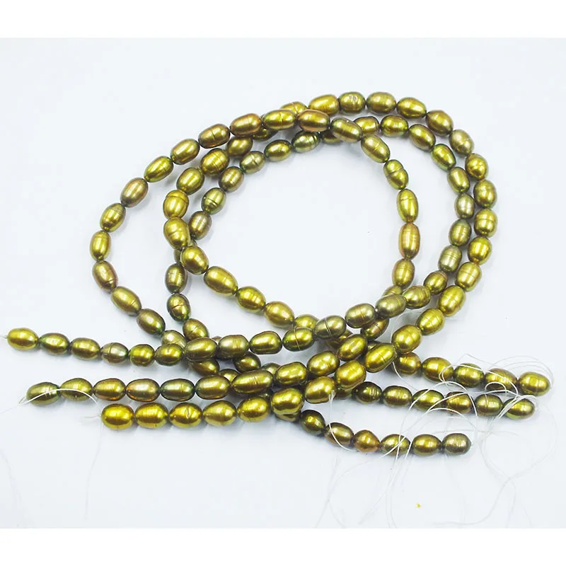 

wholesale 10 shares 7-8MM (rice) freshwater pearl loose beads 16 inches