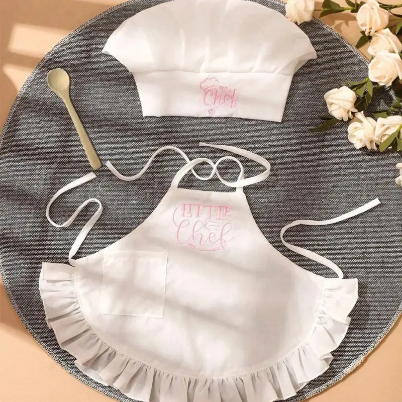  Baby Cook Outfit Set Including Apron And Hat Clothing For Infant Photoshoots