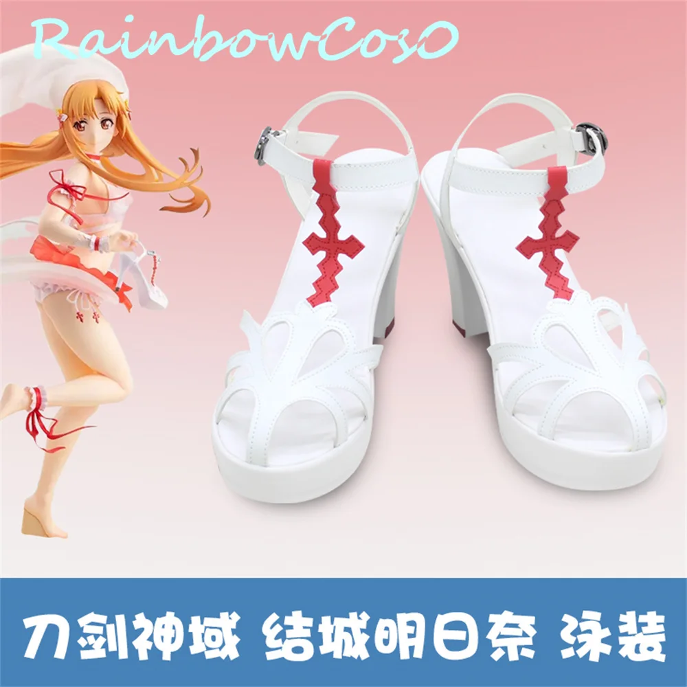 Schwert Art Online Yuki Asuna Yuuki Asuna Cosplay Schuhe Stiefel Halloween Weihnachten RainbowCos0 W2567