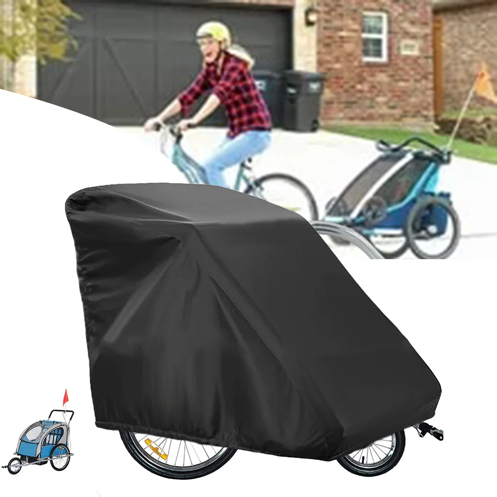 Outdoor Parts Bike Trailer Cover Tightened Waterproof Wire Lock 33*55*39in/84*140*99cm Polyester Fabric  N E W