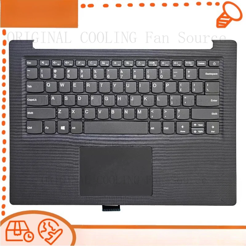 R+  FOR Lenovo V14-IIL 82C4 New For Laptop Palmrest Upper Case US Backlit KB TP TEX