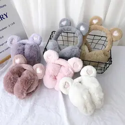 Bambini orso orecchie peluche morbido scaldaorecchie ragazze inverno caldo paraorecchie paraorecchie protezione dell'orecchio