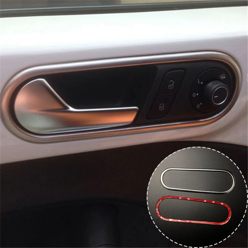 Fit For Valkswagen New Beetle 2013-2020 Interior Door Handle Frame Cover Surround Panle Trim Moulding