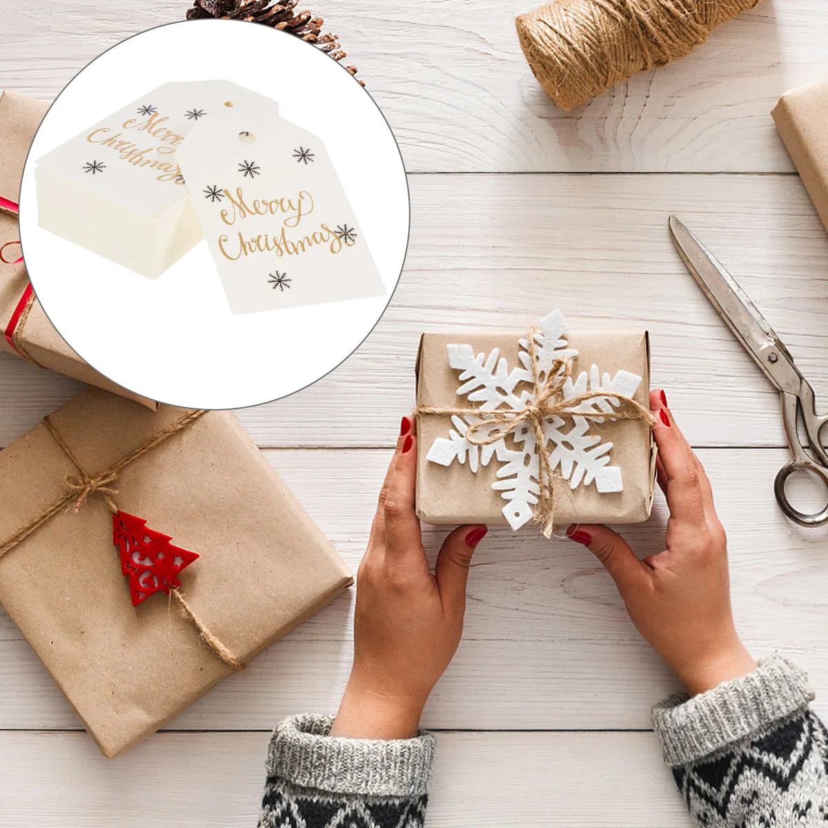 

100 Pcs Bookmark Card Holiday Bookmarks Bulk Festive DIY Craft Kit Happy Holidays Tags