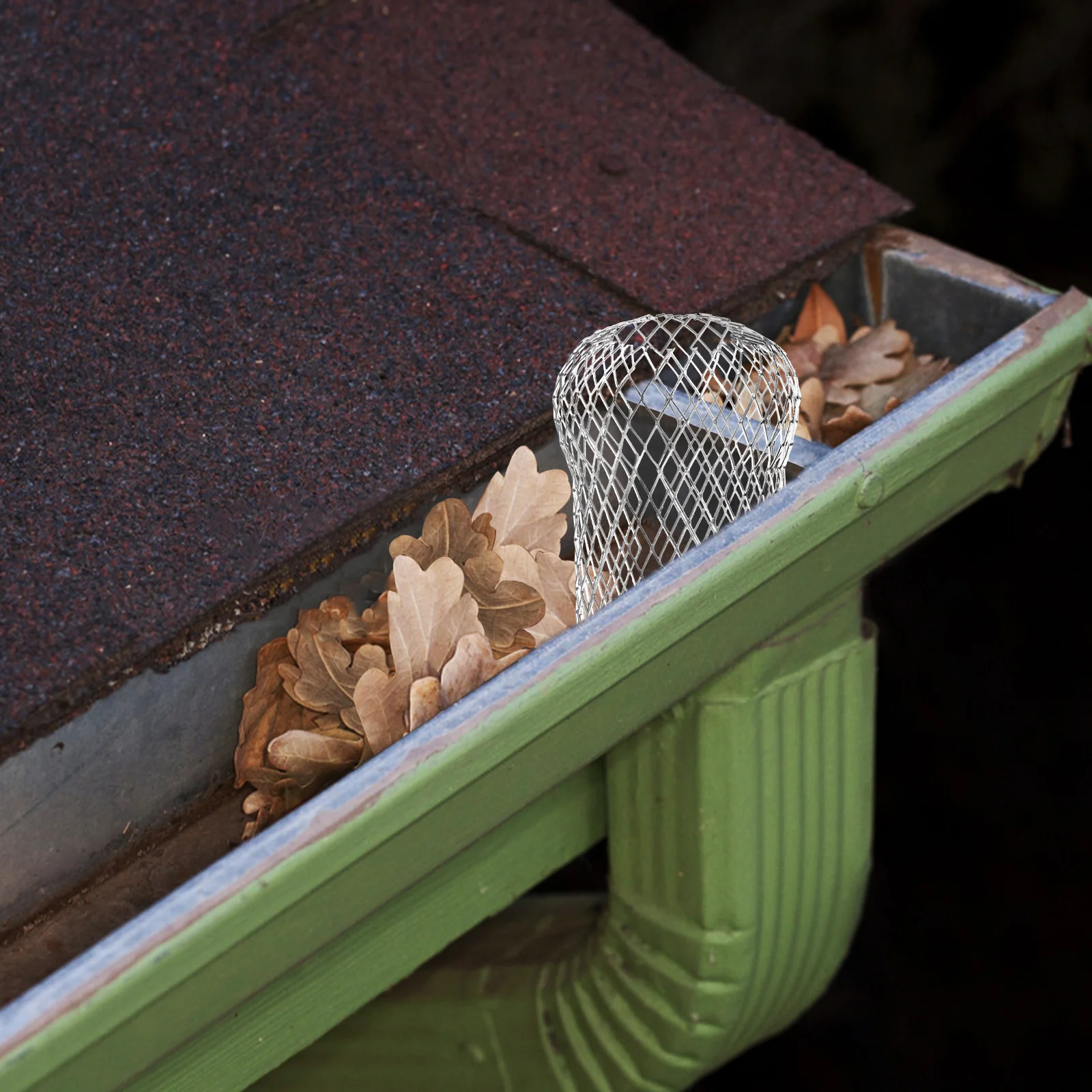 

8 pcs Leaf Filter Mesh Gutter Guards for Outdoor Drainage Pipe 3 Inch Metal Downspout Protector Easy Clean Long Use
