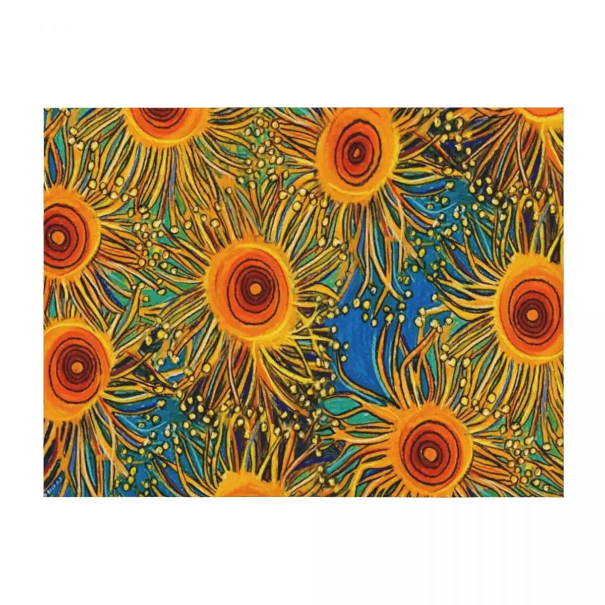 

Design- Sunny Days Throw Blanket Soft Big Sofa heavy to sleep Luxury Throw Blankets