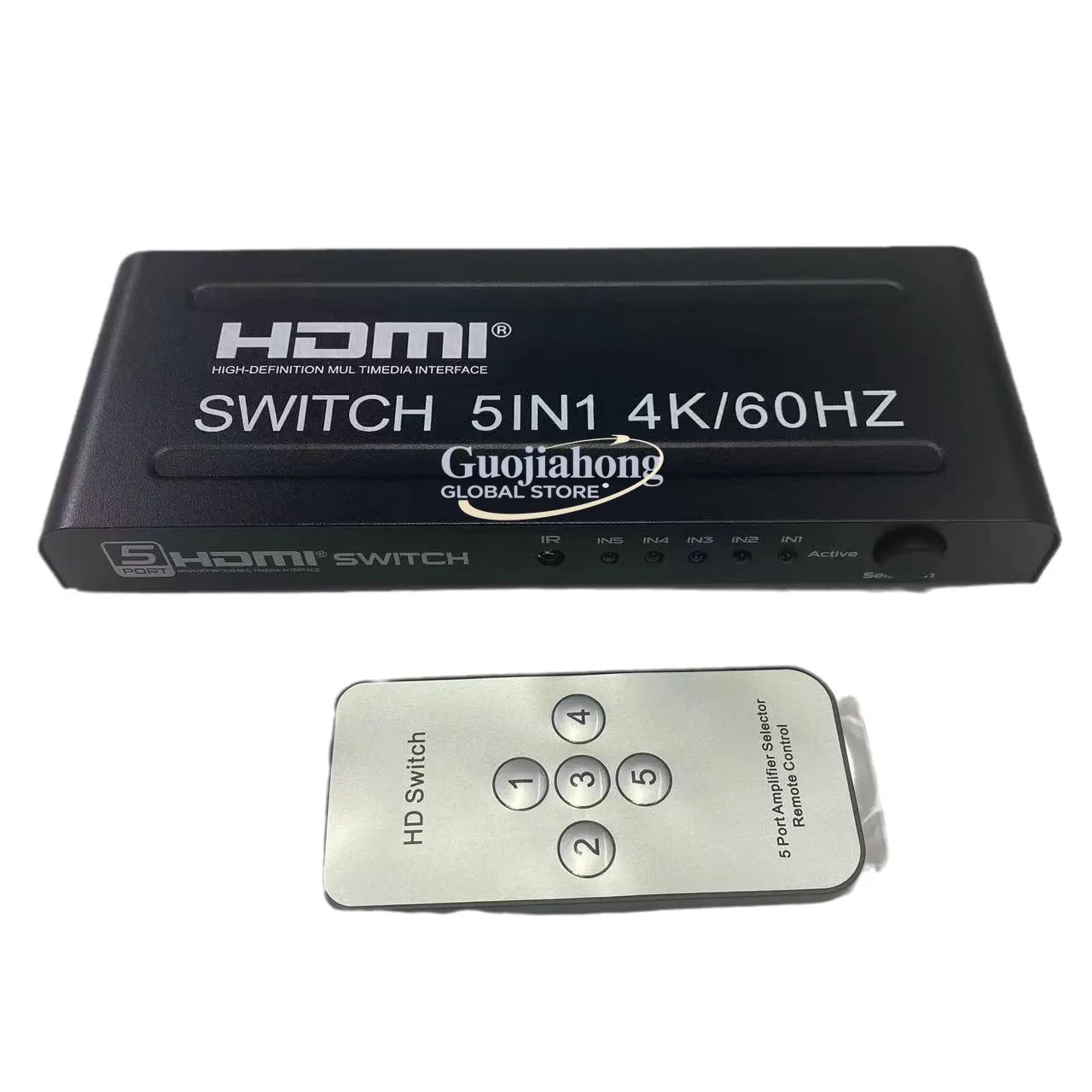 

Cross-border switcher, five cut and one high definition 4K 60Hz SWITCH 5x1 iron shell, remote control