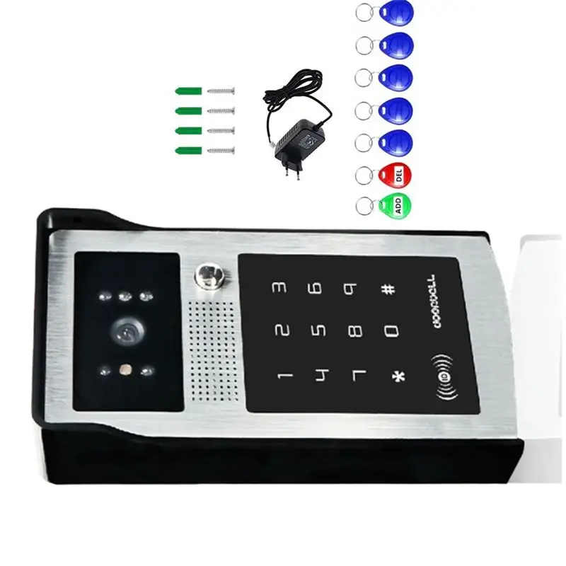 Ingenious-Tuya Smart Wifi Video Doorbell System 1080P Wireless Door Phone WIFI Camera RFID Card EU Plug Outdoor Use