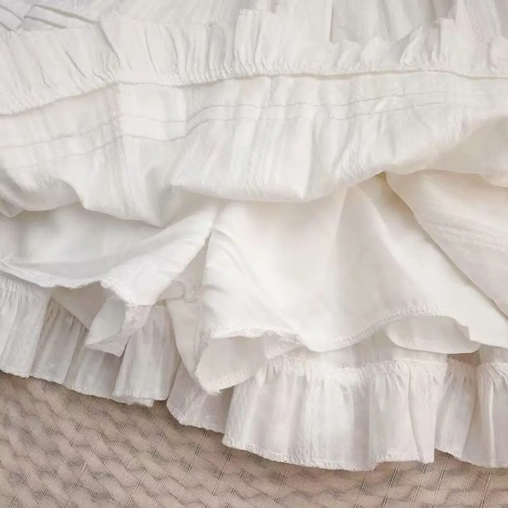 JK Lolita Dots Shorts Mini Skirt Short A-line High Waist Cake Skirt Dress Tiered Pleated Cake Skirt Girl Preppy