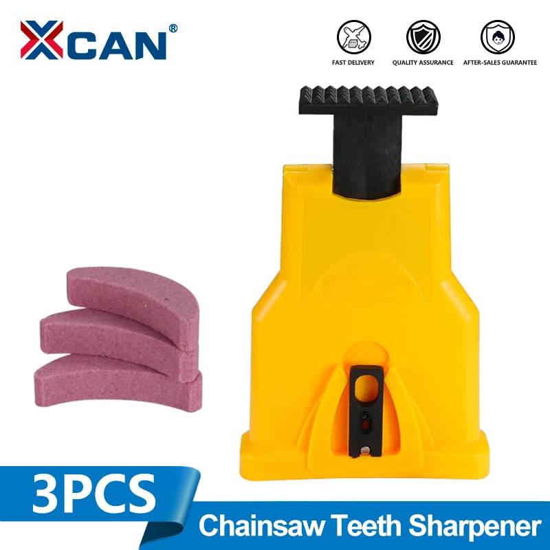 

XCAN Chainsaw Teeth Sharpener Fast Sharpening 3 Stone Tool 14-20 inch Chain Saw Blade Grinding Chainsaw Chain Sharpener Tool