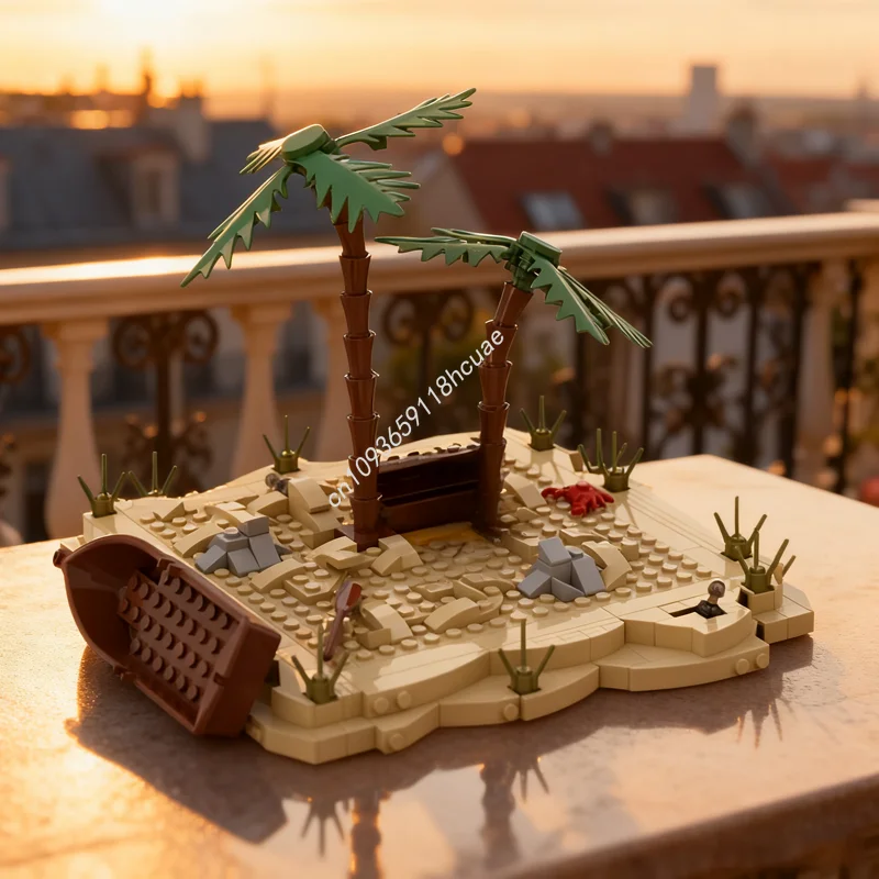 

376pcs MOC A Lonely Island Pirate Piratesed Model Building Toys Blocks Construction DIY Christmas Gifts Idea Education Brick