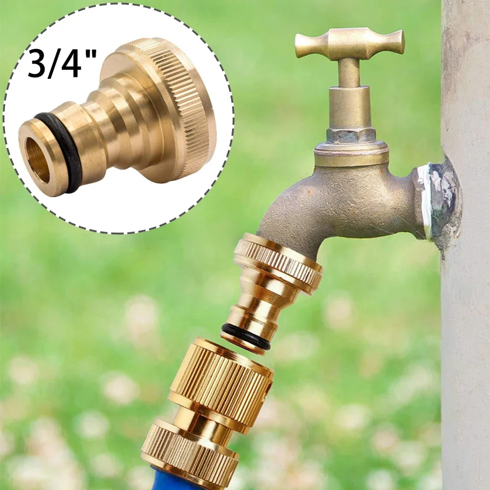 

Hose Adaptor Water Pipe Connector Made Of Premium Brass Tap Faucet Adaptor Thread Linking Faucet Garden Golden