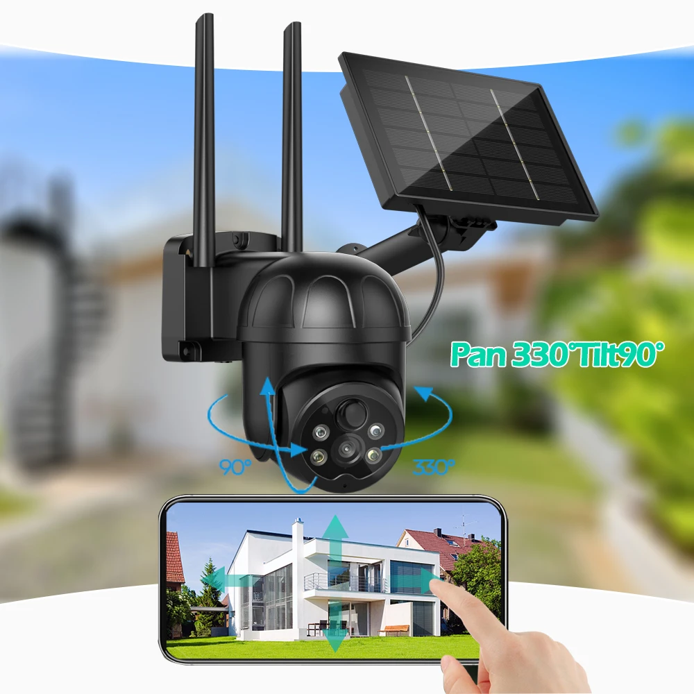 1080P 4G telecamera Wifi esterna batteria pannello solare GSM Sim Card Cctv protezione della sicurezza domestica videosorveglianza telecamere solari