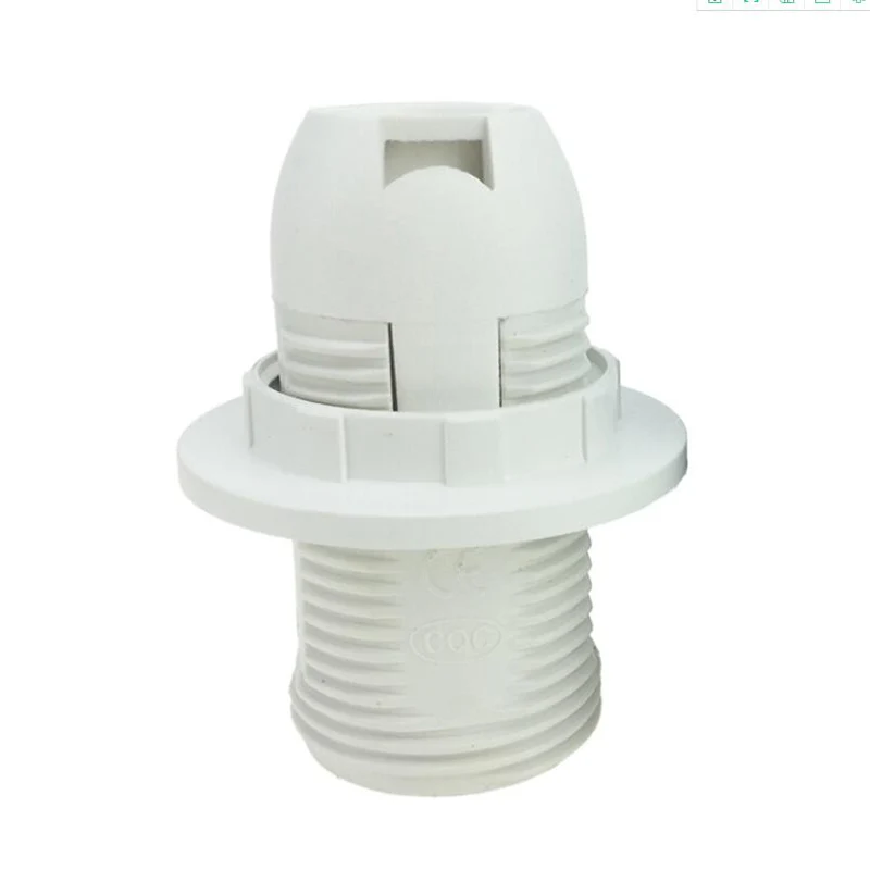 1pcs E14 Light Bulb Lamp Holder Base Socket Lampshade Collar Splitter Screw Converter Black White for home led lighting