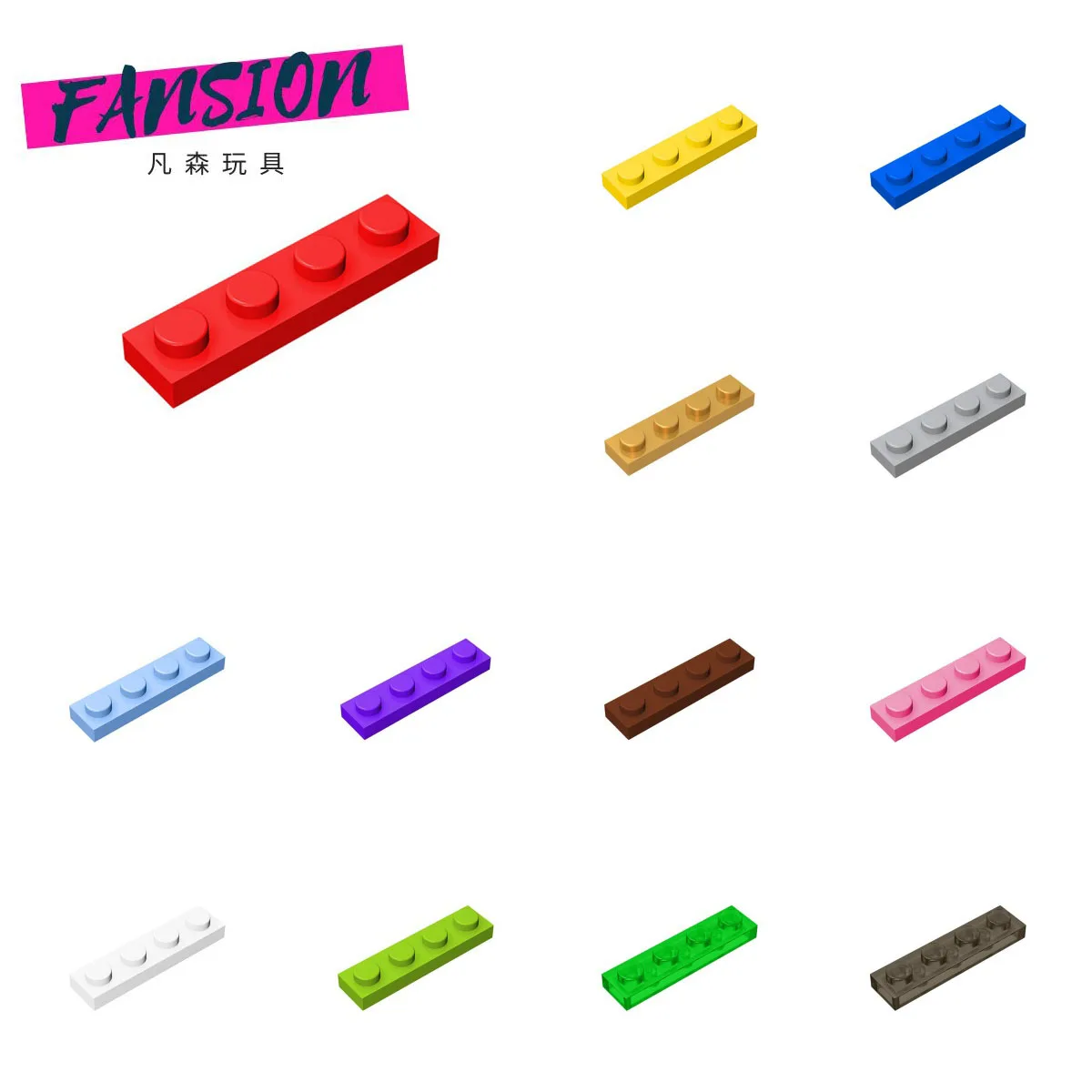 

100g/149PCS 3710 1x4 Basic Building Block Moc Loose Parts Compatible with Bricks Children Gift Assembly Toy Gift Storage