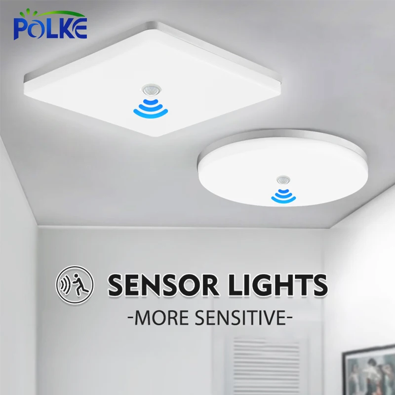 Luz de teto led auto pir sensor movimento iluminação casa inteligente 13w 18 24 36 radar lâmpada do teto para quarto interior corredor