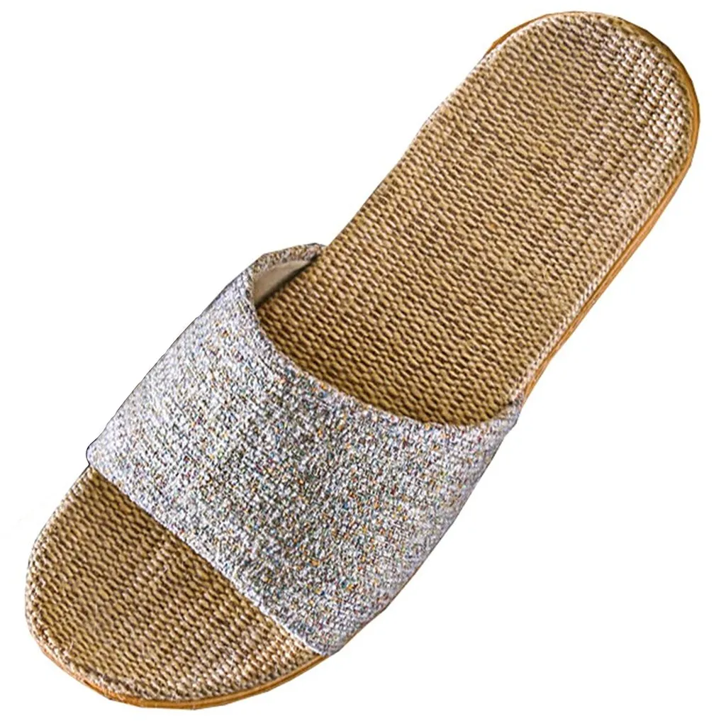 Buty damskie 2024 moda damska wygodne podłogi bawełniane lniane pantofle Slip antypoślizgowe kapcie Zapatos Mujer 2024 Tendencia