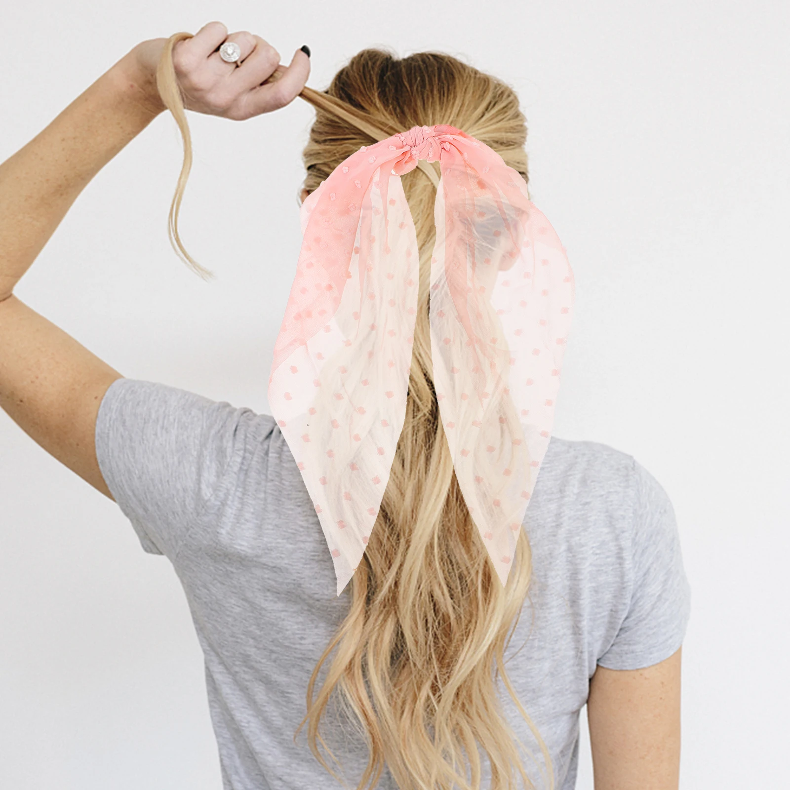 

3pcs Stretchable Ribbon Ties Women Fashionable Scarf Accessories Ponytail Holders for Party Daily Use Hair Wraps Hair