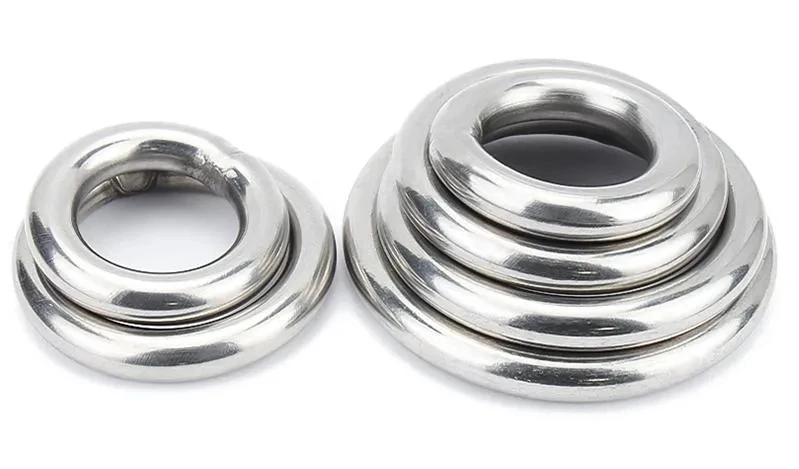304 Stainless Steel O Ring 20-120mm OD 3-10mm Thickness Welded Round Rings for Industrial Use