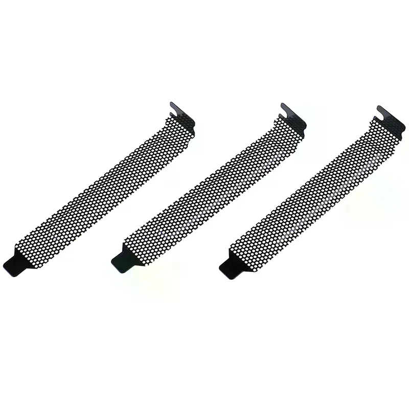 10Pcs New black PCI slot cover dust filter blanking plate hard steel