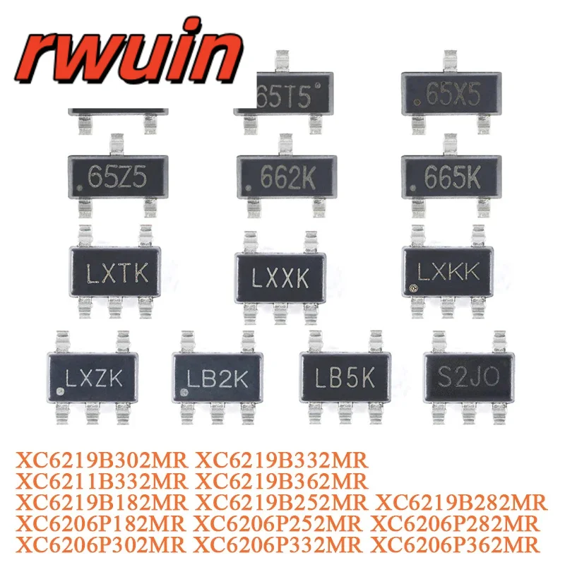 50pcs XC6206P332MR XC6206 XC6206P362MR XC6206P302MR XC6206P282MR XC6206P252MR XC6206P182MR SOT-23 Low Dropout Linear Regulator