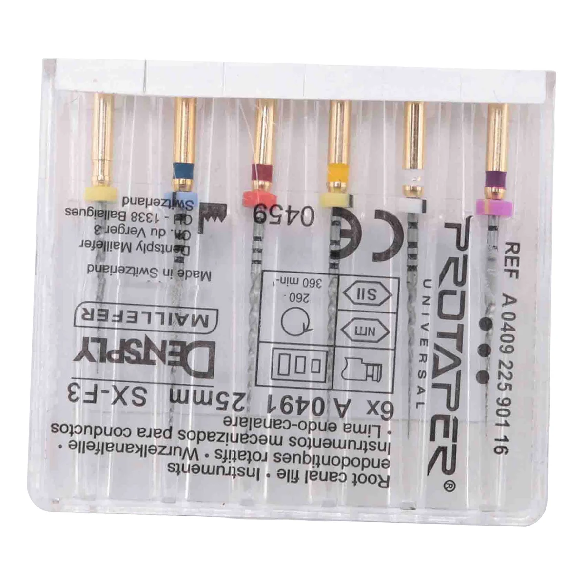 A43T X-Pro Gold Protaper NITI Rotary Files, 6PCS Endo Controlled Memory Files (Assorted 25MM)