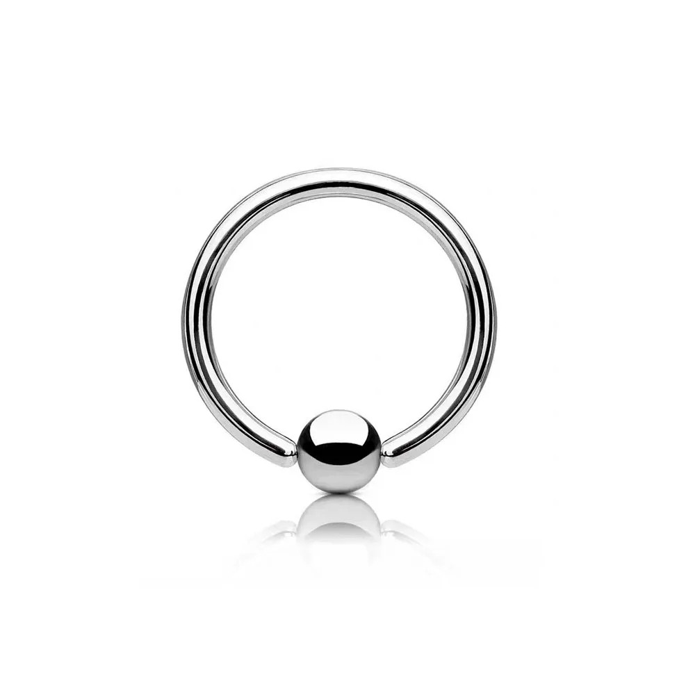 1PC Big Gauge Captive Bead Ring Titanium Nose Ring Hoop Ball Septum Clicker BCR Tragus Closure Ring Ear Expander Septum Piercing
