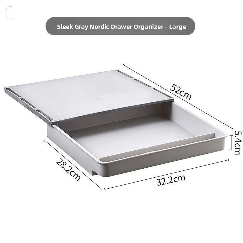 Invisible Drawer under Table Hanging Style Storage Box Desktop Slide Rail Anti-Theft Workbench Table Installation Bookshelf