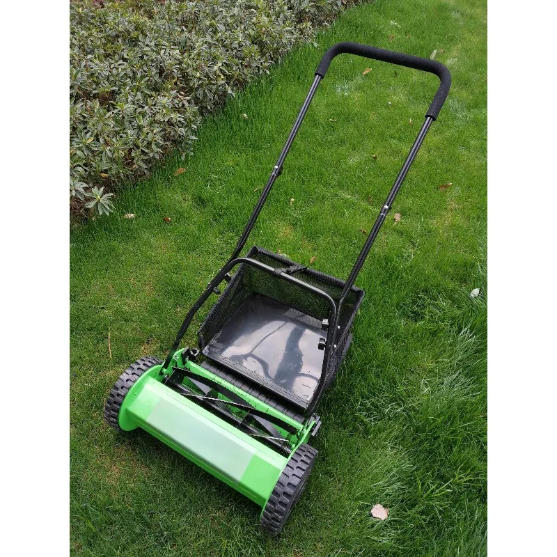 16 Inch Push Lawn Mower Non Powered Manual Reel Mower For Small Garden Villa Courtyard Grass Cutting Machine