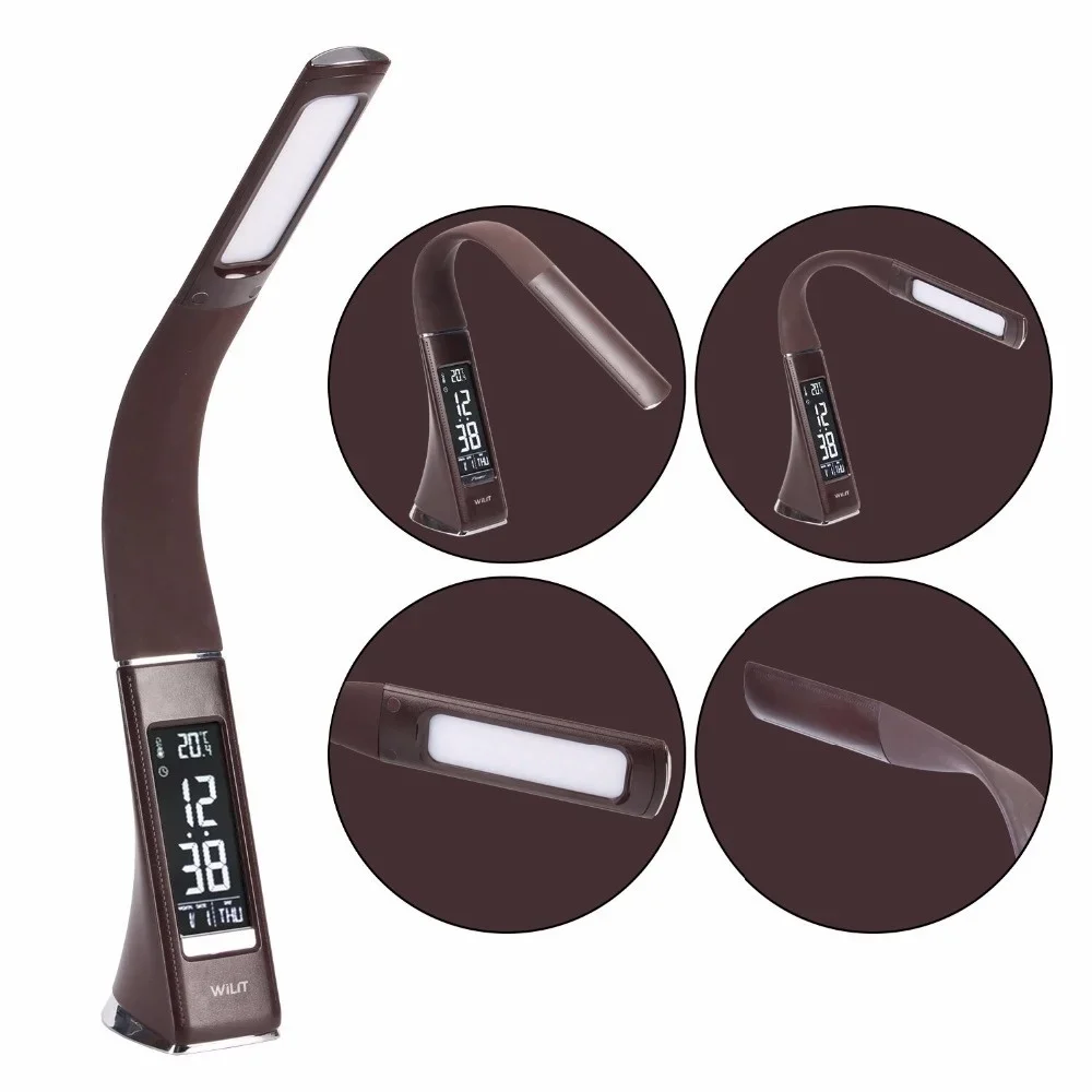 Touch Control 5w Augenpflege Büro Studie Schlafzimmer Neben Tischlampe Moderne Leder Led Licht Desktop Drei Klasse Helligkeit