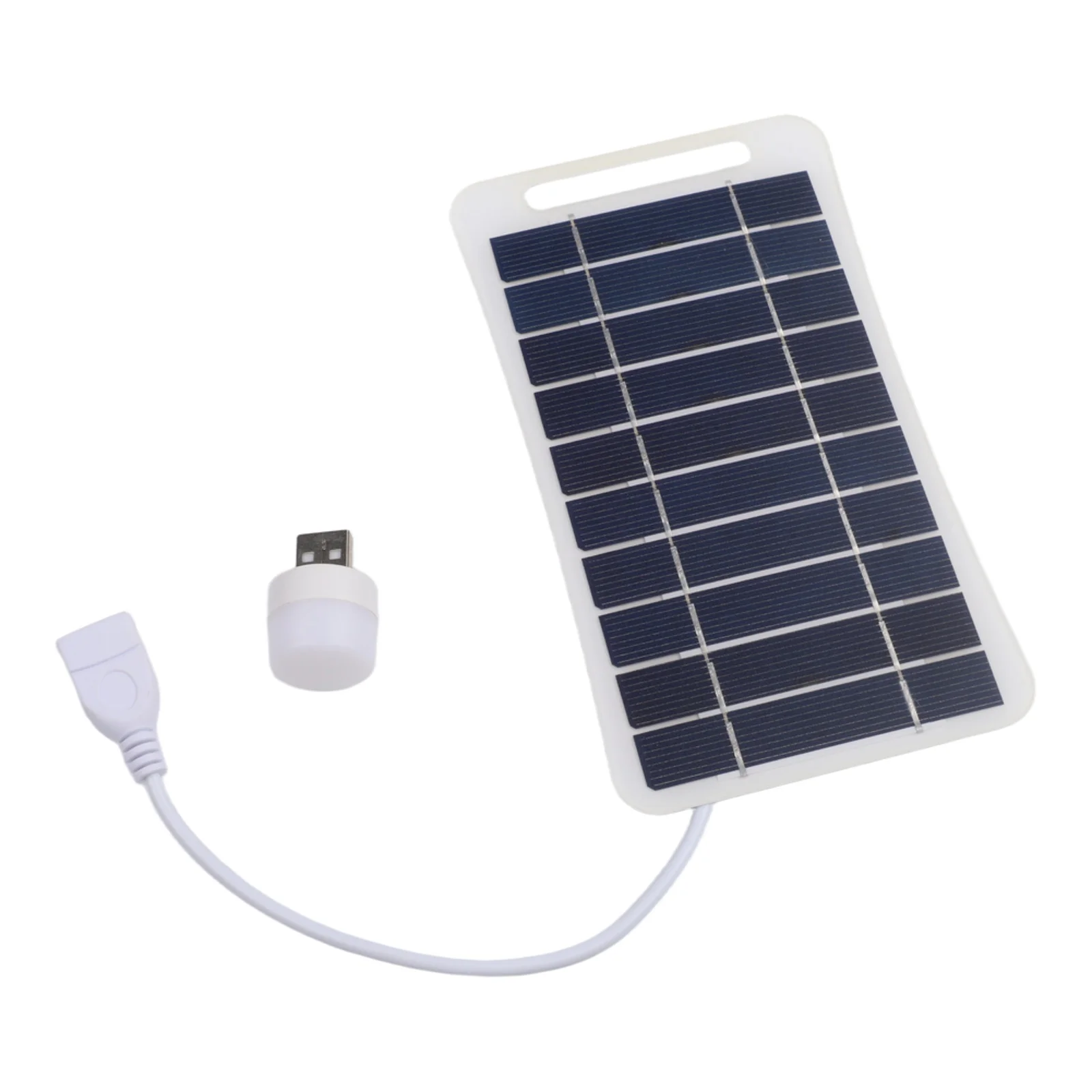 Camping Power Supply White, Black USB Charger Solar Panel Waterproof Panel Convenient For Outdoor Activities Epoxy Resin Sealed