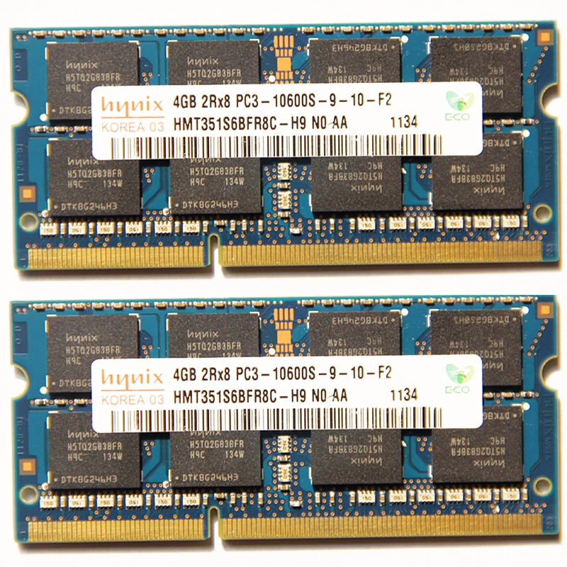 hynix DDR3 4GB 1333mhz RAM 2Rx8 PC3 - 10600S Laptop Memory SODIMM 1.5V