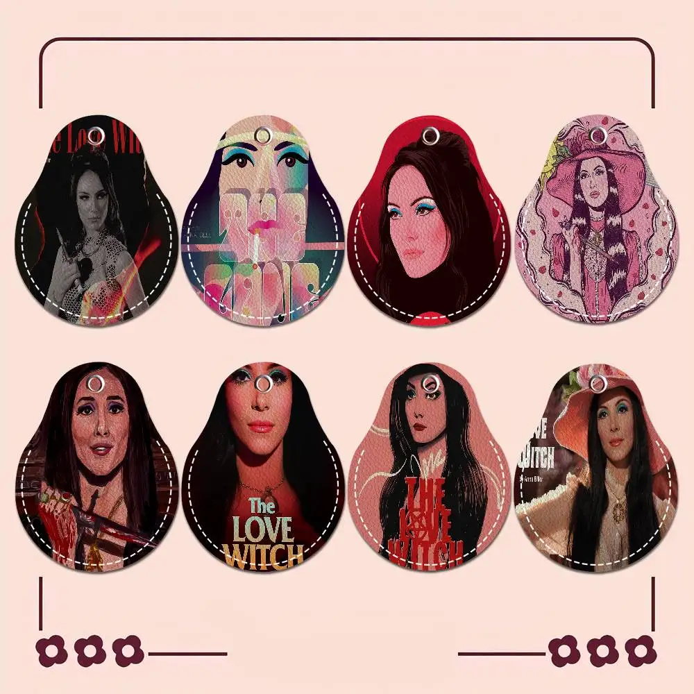 LLavero de la película The Love Witch Key, llavero con forma de agua de PU a la moda, llavero de coche para mujer, llavero para el hogar, bolso con dije, colgante para coche, regalo