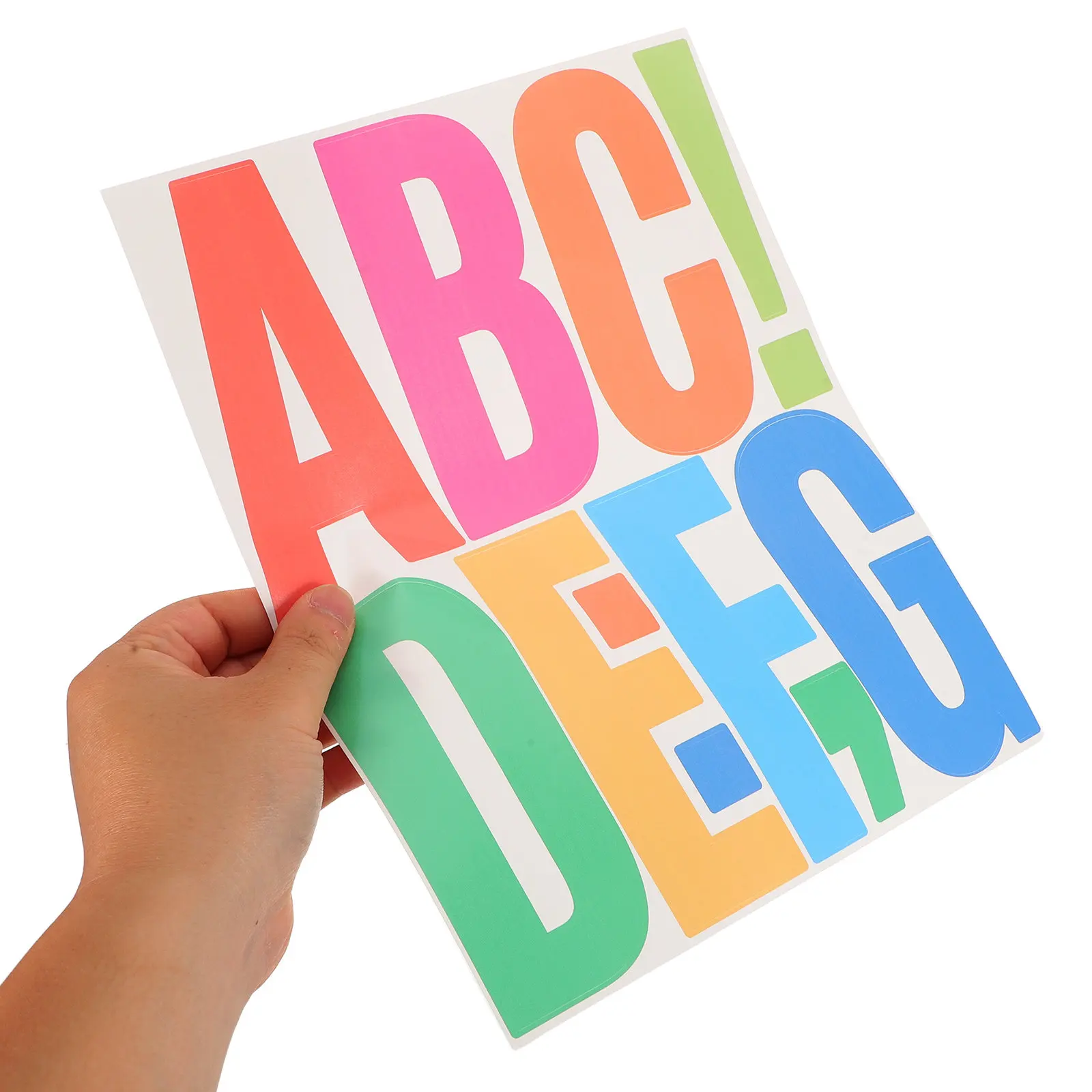 16Sheets Waterproof Alphabet Letter Stickers Self Adhesive for Party Decoration Scrapbooking Wall Decals Fade Resistant Peel