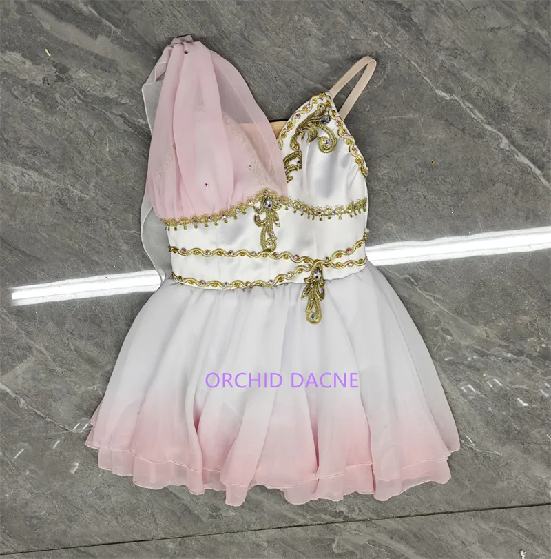 Profesional tamaño personalizado Color personalizado niños niñas mujeres adultos Ballet actuación desgaste Cupido gasa rojo trajes de baile lírico