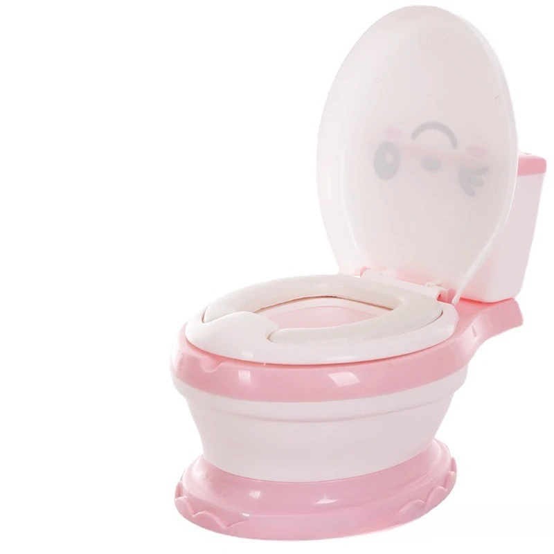 Baby toilet for boys and girls, music simulation toilet, soft seat cushion to increase toilet
