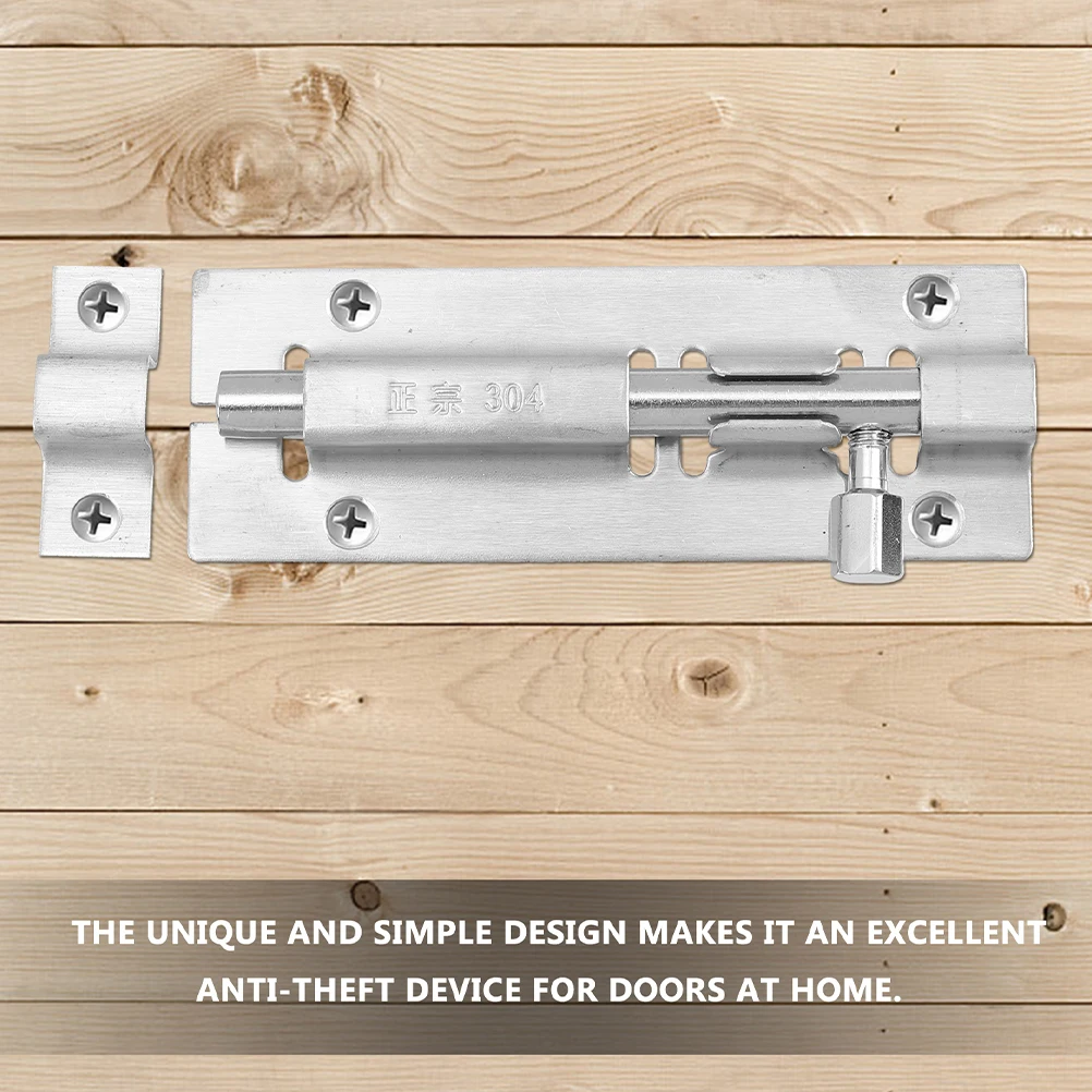 

2Pcs Strong 304 Stainless Steel Door Lock Bolt Slide Latch for Cupboard Bedroom Gate Long Term Use Smooth Finish