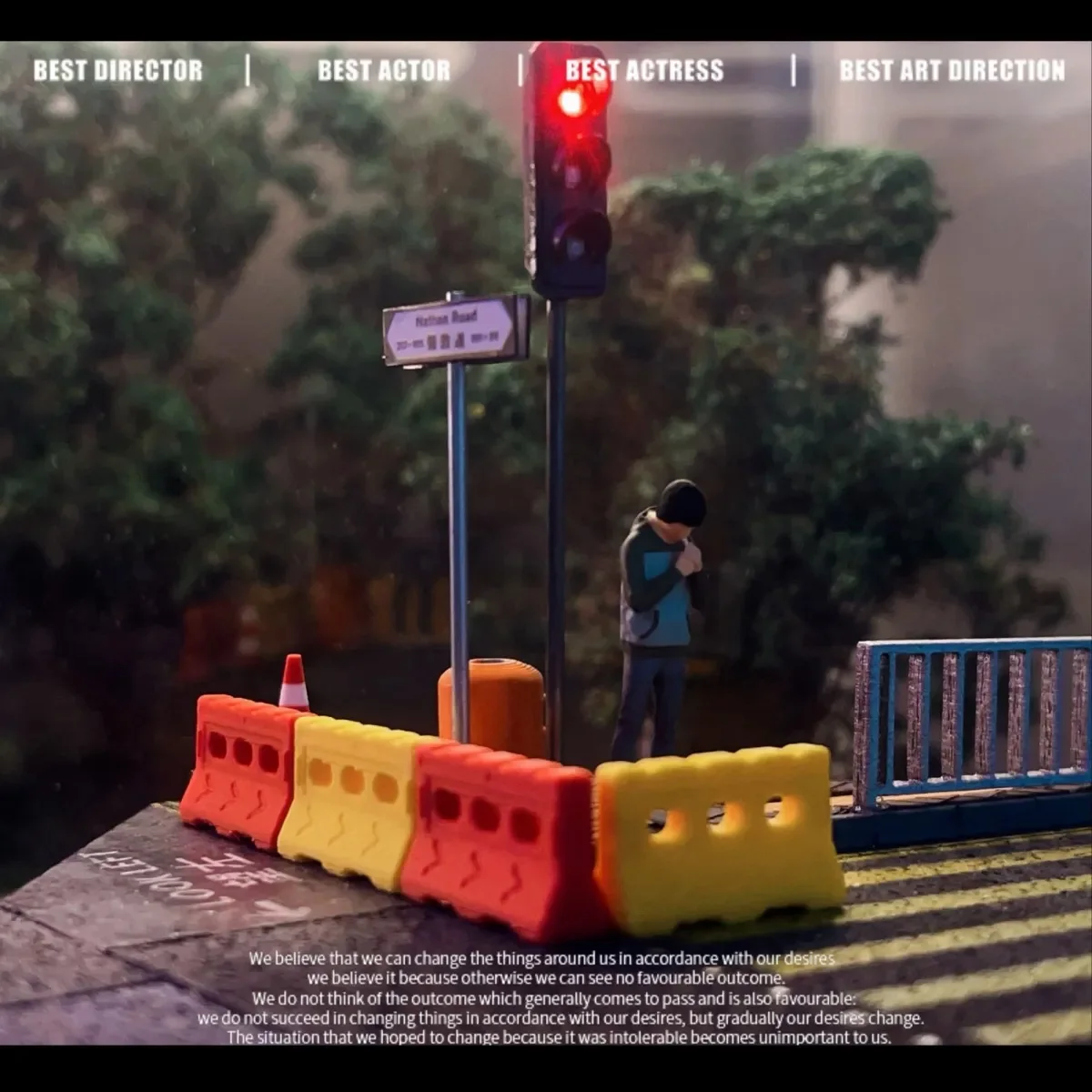 1/64 Scene Accessories Water Barriers Traffic Barriers Guardrails Fence Panels Fun Mini Scene Parts Miniature Desktop Ornaments