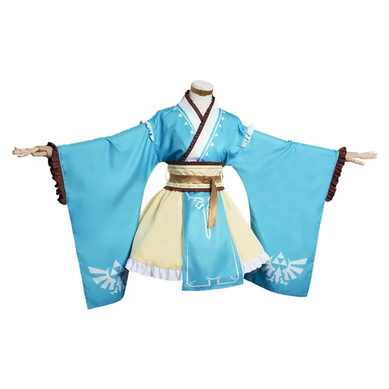 فستان لوليتا براس من الخيال البري للنساء ، زي تنكري لينك ، ملابس كيمونو يابانية ، بدلة كرنفال للهالوين للفتيات