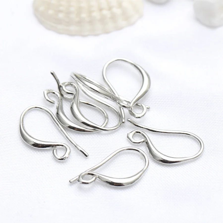 10Pcs Brass 18K Gold French Earrings Hooks Wire Connectors Clasps For DIY Handmade Dangle Earrings Jewelry Making Accessories