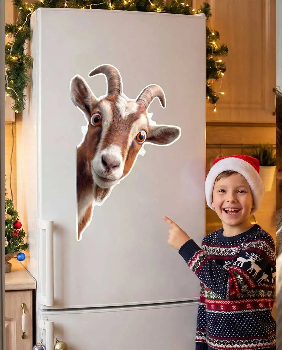 Probe Goat Door Stickers Home Fun Decorations Suitable for Doors Walls Cabinets - Creative Wall Decals B149